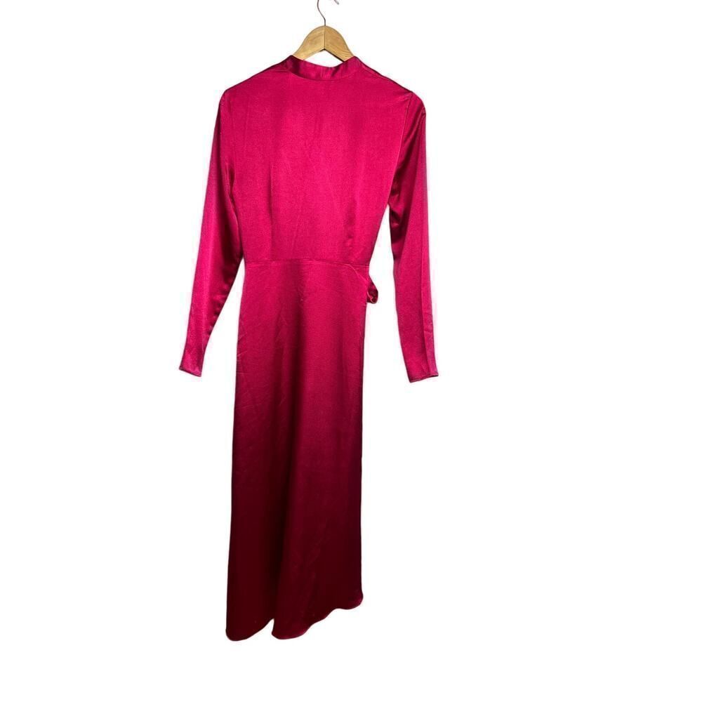 Equipment Femme Alisa Pink Satin Dress Sz. 2 - Picture 7 of 7